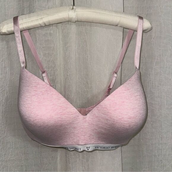 VS 38DD Cotton Blend Pink White Versatile Bra - Picture 1 of 10